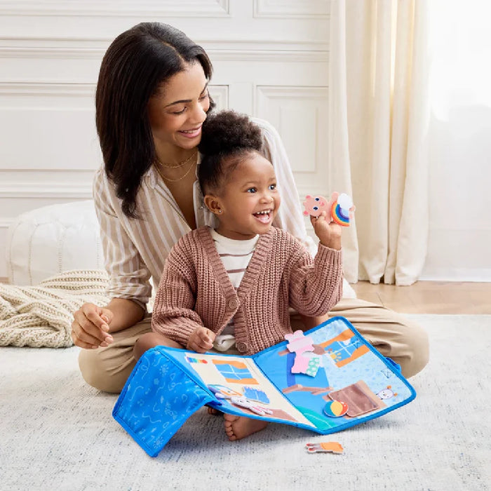 Assorted Melissa & Doug Play & Learn toys featured, aimed at fostering creativity and learning in young children.