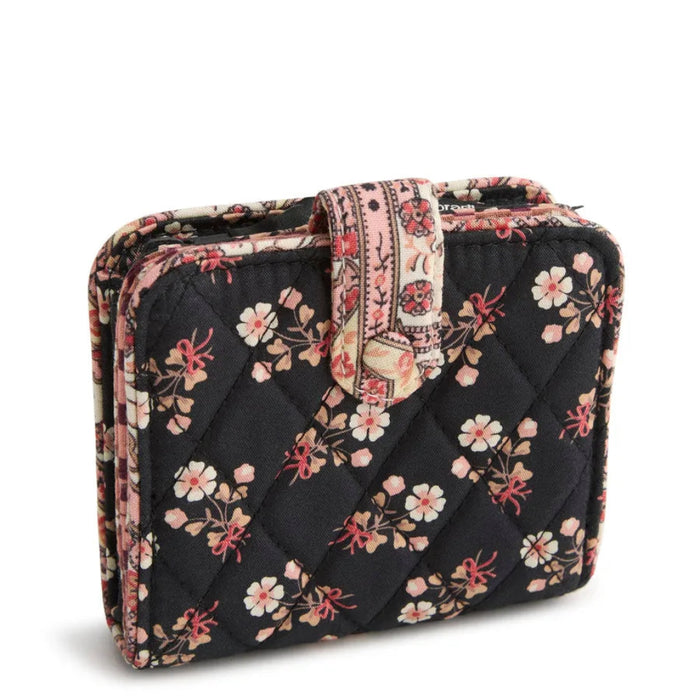 Vera Bradley Melissa Ditsy Small Deluxe Tab Wallet with colorful floral pattern