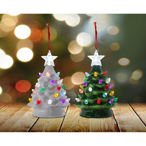 5.25" Ceramic Tree Ornament - Assorted 1 at random, Style can not be chosen - 5.25" Ceramic Tree Ornament - Assorted 1 at random, Style can not be chosen