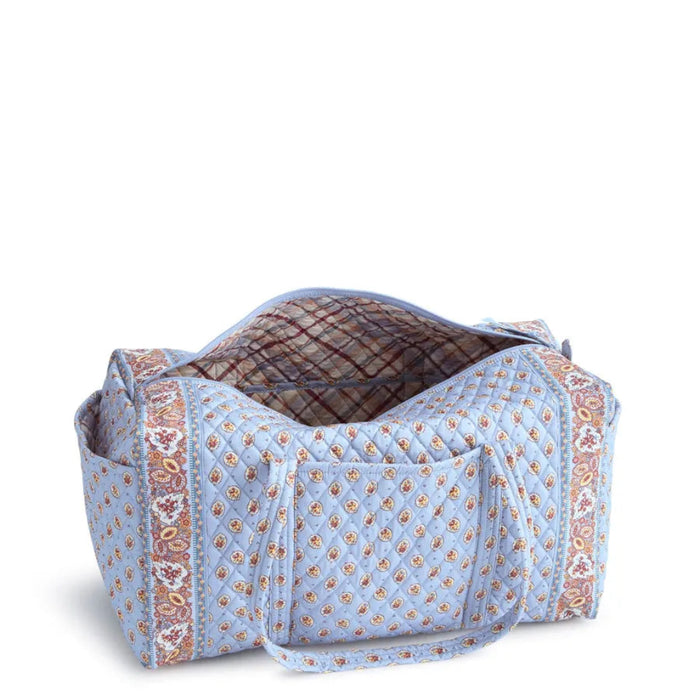 Vera Bradley Large Original Duffel Bag in Blue Leaf pattern