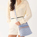 Vera Bradley Original Zip Hipster crossbody bag in Blue Leaf pattern