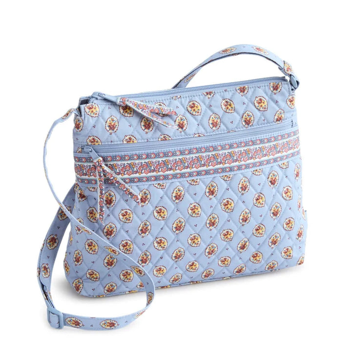 Vera Bradley Original Zip Hipster crossbody bag in Blue Leaf pattern