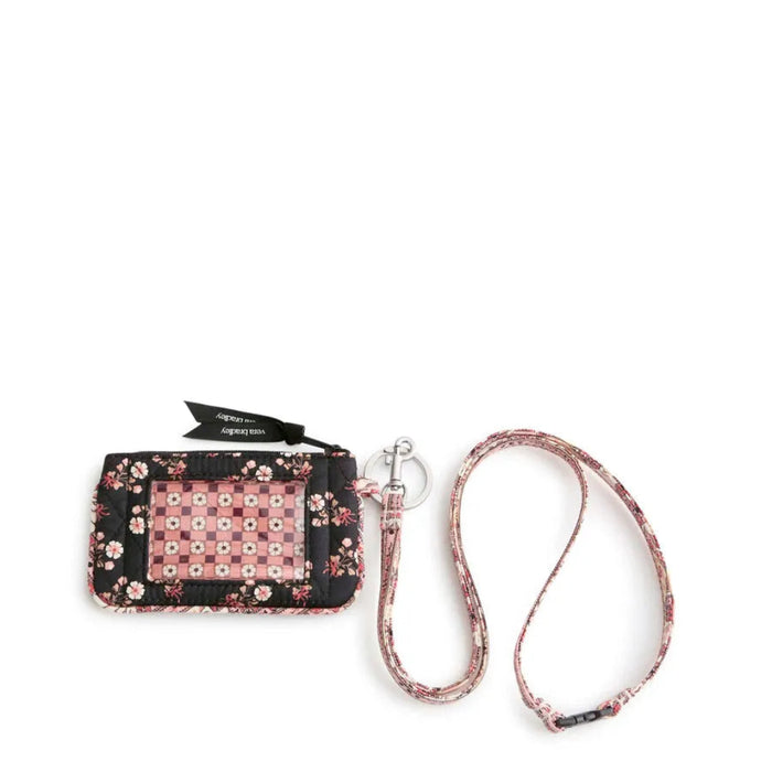 Vera Bradley Zip ID Pouch with Breakaway Lanyard in Melissa Ditsy floral pattern