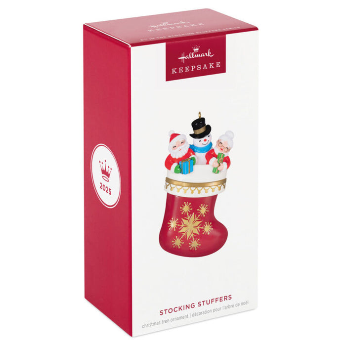 Hallmark Christmas stocking ornament packaging on a white background