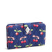 Vera Bradley Turnlock Wallet in Cherry Picking print featuring dual compartments with zip and turnlock closures, multiple card slots, ID windows, slip pockets, and a compact lightweight design for everyday organization.
