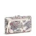 Vera Bradley Turnlock Wallet in Neutral rhapsody print featuring dual compartments with zip and turnlock closures, multiple card slots, ID windows, slip pockets, and a compact lightweight design for everyday organization.
