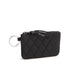 A small wallet with an attached keychain, perfect for organizing keys and essential items in a stylish manner.  