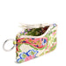 Vera Bradley Zip ID Case in Vibrant Paisley print featuring a compact zip-around design, clear ID window, interior slip pocket, and hinge ring for attaching keys while keeping cards, cash, and essentials secure.