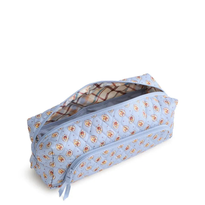 Vera Bradley Hair Care Case in Blue Leaf botanical pattern