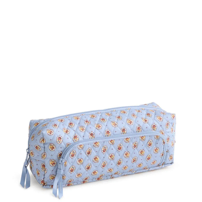 Vera Bradley Hair Care Case in Blue Leaf botanical pattern