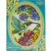 This handcrafted stained glass suncatcher features a stunning hummingbird design in rich, jewel-toned art glass.