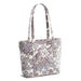 Vera Bradley Small Original Vera Tote in Neutral Rhapsody print featuring quilted cotton fabric, secure zip-top closure, multiple interior and exterior pockets, and comfortable shoulder straps, ideal for everyday organization, shopping, work, and travel.