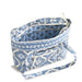 Vera Bradley Small Original Vera Tote in Cambridge Blues print featuring quilted cotton construction, zip-top closure, exterior and interior organizational pockets, and comfortable shoulder straps, perfect for everyday essentials, work, shopping, and travel.