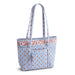 Vera Bradley Small Original Vera Tote in Blue Leaf botanical pattern