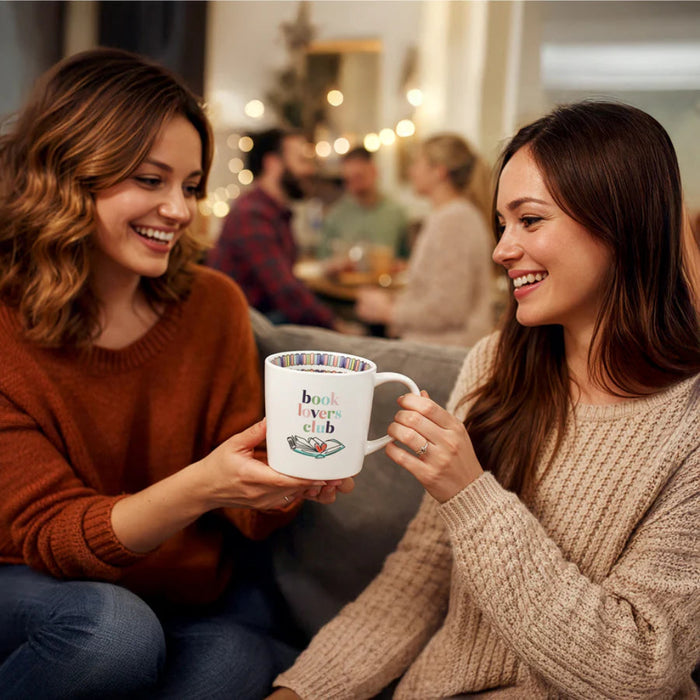  The Pavilion Gift Co Book Lover 16 oz Mug features a charming design crafted for those who live to read. 