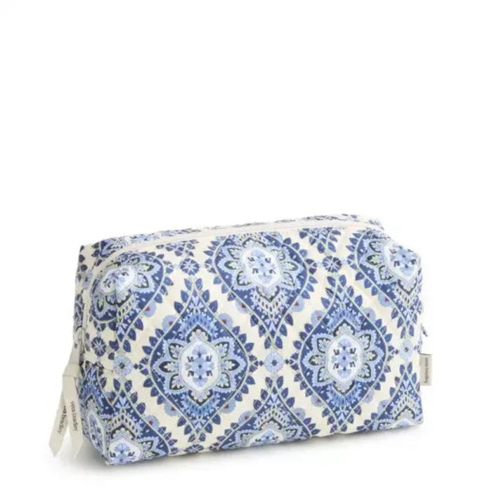 Vera Bradley Cambridge Blues Large Cosmetic Bag front view