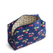Vera Bradley Medium Cosmetic Bag in Cherry Picking print featuring a zip-top closure, exterior zip pocket, spacious interior, and machine-washable fabric, designed for organizing makeup, skincare products, toiletries, and travel essentials.