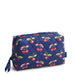 Vera Bradley Medium Cosmetic Bag in Cherry Picking print featuring a zip-top closure, exterior zip pocket, spacious interior, and machine-washable fabric, designed for organizing makeup, skincare products, toiletries, and travel essentials.
