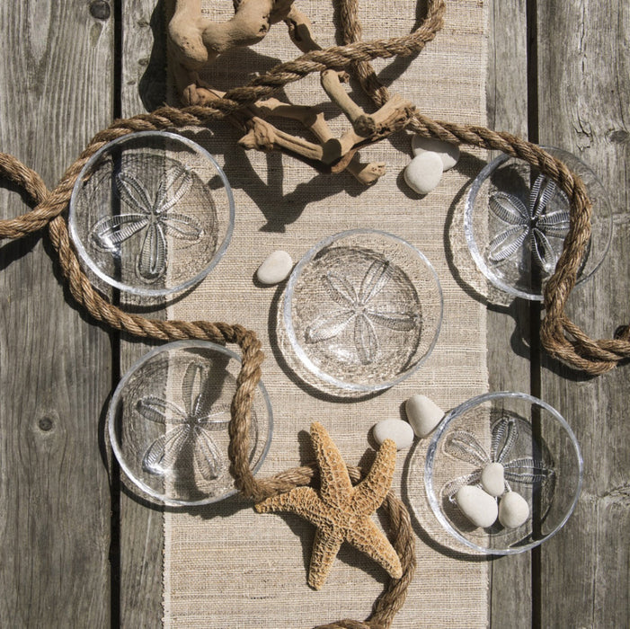 sand dollar bowl captures the radial symmetry of these iconic echinoderms.