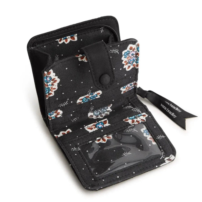 Vera Bradley Small Deluxe Tab Wallet in Moonless Night with compact design and convenient tab closure.