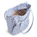 Vera Bradley Amanda Shoulder Bag in Blue Leaf pattern with a spacious design and comfortable shoulder strap.