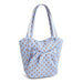 Vera Bradley Amanda Shoulder Bag in Blue Leaf pattern with a spacious design and comfortable shoulder strap.