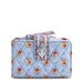 Vera Bradley Small Turnlock Wallet in Blue Leaf pattern with a compact design and convenient turnlock closure.