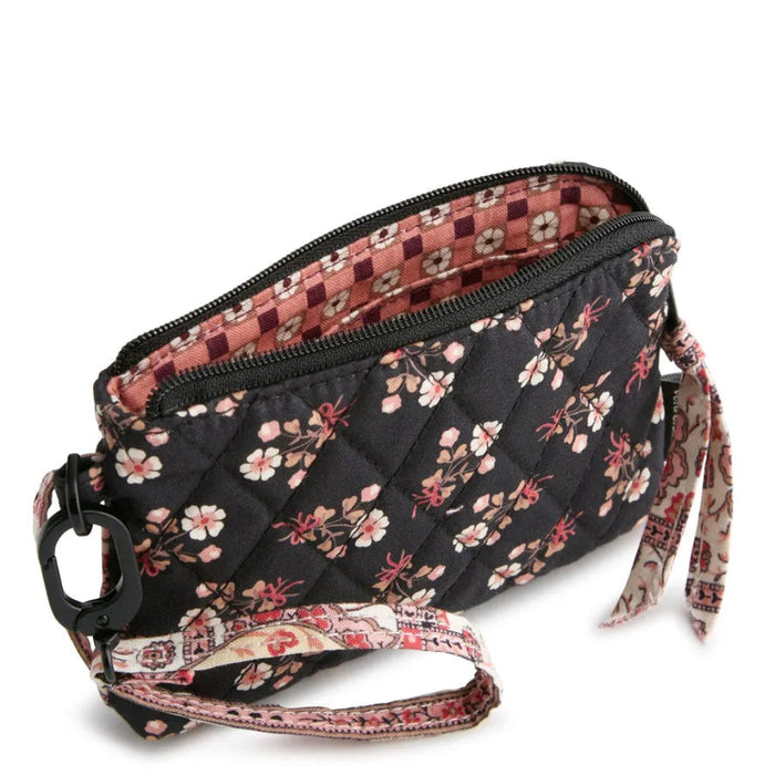 Vera Bradley Clip & Zip Wristlet in Melissa Ditsy floral pattern with a zip closure and convenient wristlet strap.