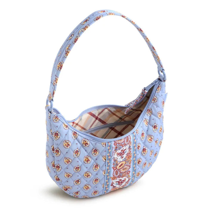 Vera Bradley Clara Convertible Shoulder Bag in Blue Leaf floral pattern with a versatile design for everyday carrying.