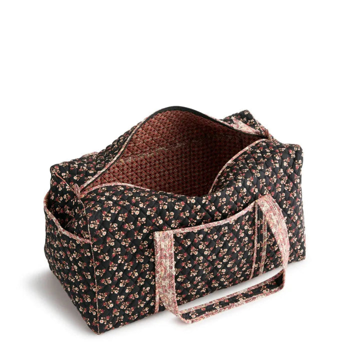 Vera Bradley Large Original Duffel in Melissa Ditsy floral pattern with a spacious design for travel and weekend trips.
