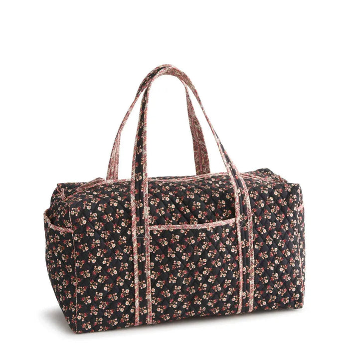 Vera Bradley Large Original Duffel in Melissa Ditsy floral pattern with a spacious design for travel and weekend trips.