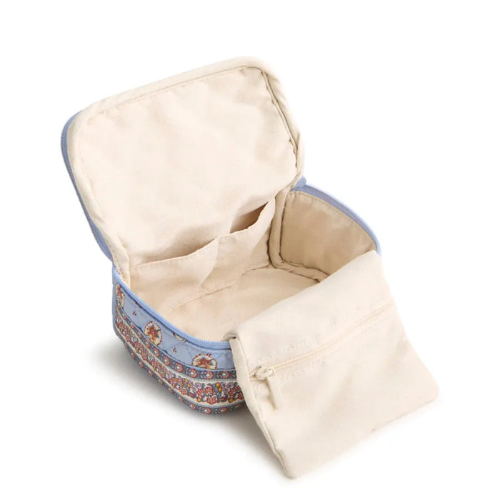 Vera Bradley Jewelry Case in Blue Leaf floral pattern designed to organize and store jewelry for travel or everyday use.