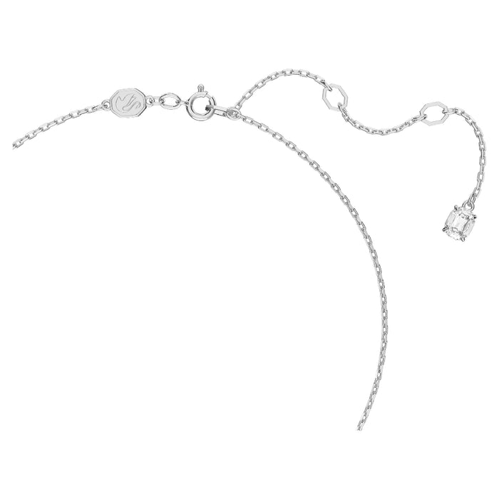 A close-up of a diamond pendant attached to a fine chain, highlighting its brilliance and craftsmanship.