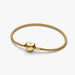 Gold-tone woven mesh chain bracelet with a polished heart-shaped clasp displayed on a white background, perfect for charms and everyday wear.