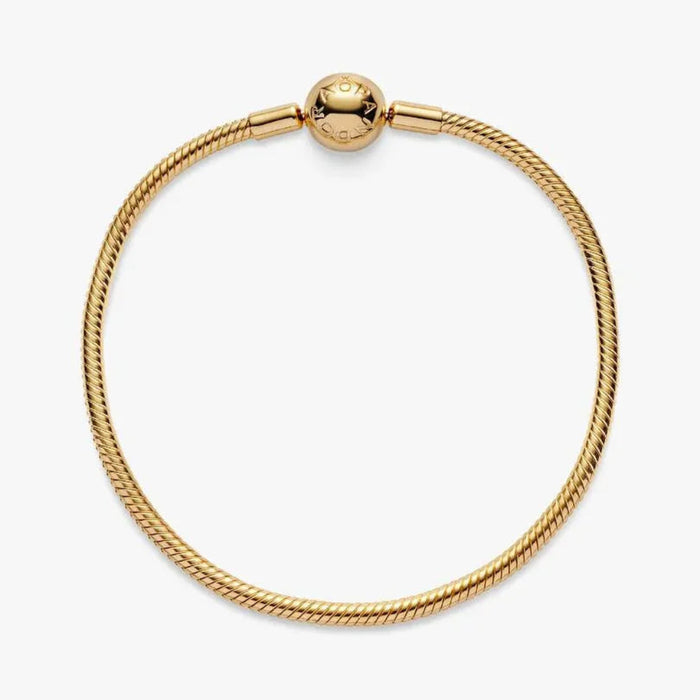 Pandora Moments Snake Chain Bracelet designed to hold personalized Pandora charms.