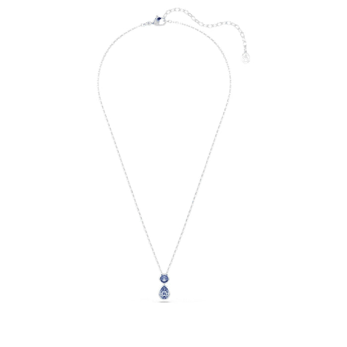 A striking blue and purple pendant featuring a tear-shaped stone, perfect for adding a touch of elegance.