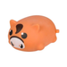 Orange cartoon-like character on a white background