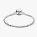 A delicate silver bracelet adorned with a charming heart pendant, perfect for any occasion.