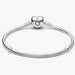 Pandora Moments Heart &amp; Snake Chain Bracelet featuring a polished snake chain with a heart-shaped clasp, designed for Pandora Moments charms and personalized jewelry.