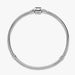 This Pandora Moments Barrel Clasp Snake Chain Bracelet offers a classic foundation for your favorite Pandora charms