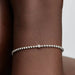 PANDORA Beads & Sparkling Stone Bracelet in sterling silver with polished beads and a bezel-set sparkling stone