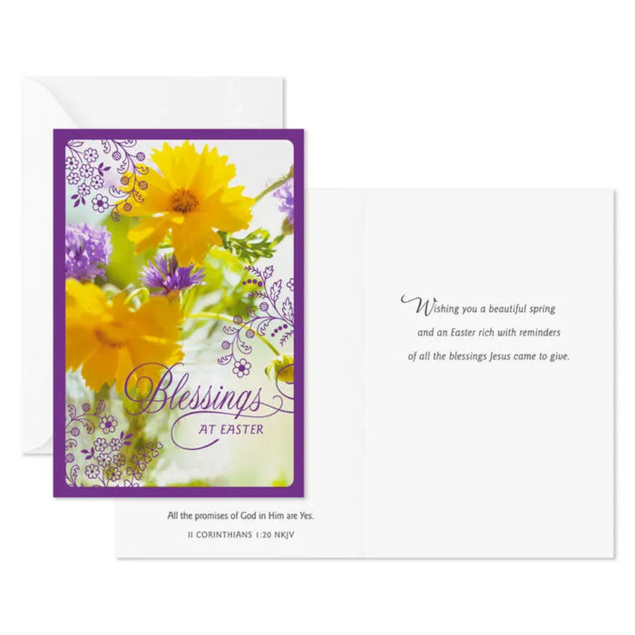 Inside message — the Bible verse and Easter blessing