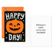 Hallmark Halloween greeting card with weathered chalk lettering and festive pumpkin design