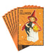 Hallmark vintage Halloween greeting card featuring a charming young witch, black cat, glowing pumpkin, and sparkling foil accents.