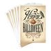 Hallmark vintage Halloween greeting cards pack with pumpkin, bats, owl, ornate black lettering, and parchment-style artwork, including six cards and envelopes.
