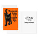Hallmark Halloween greeting card with adorable black cat and festive seasonal lettering