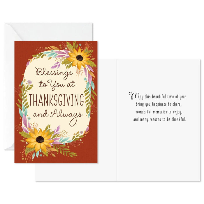 Thanksgiving cards with autumn leaves and matching envelopes