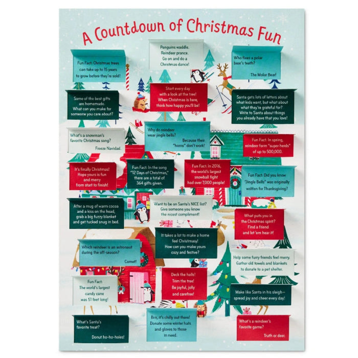 This Hallmark North Pole Ski Fun Advent Calendar brings festive excitement and holiday anticipation to every day of the Christmas countdown. 