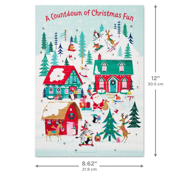 This Hallmark North Pole Ski Fun Advent Calendar brings festive excitement and holiday anticipation to every day of the Christmas countdown. 
