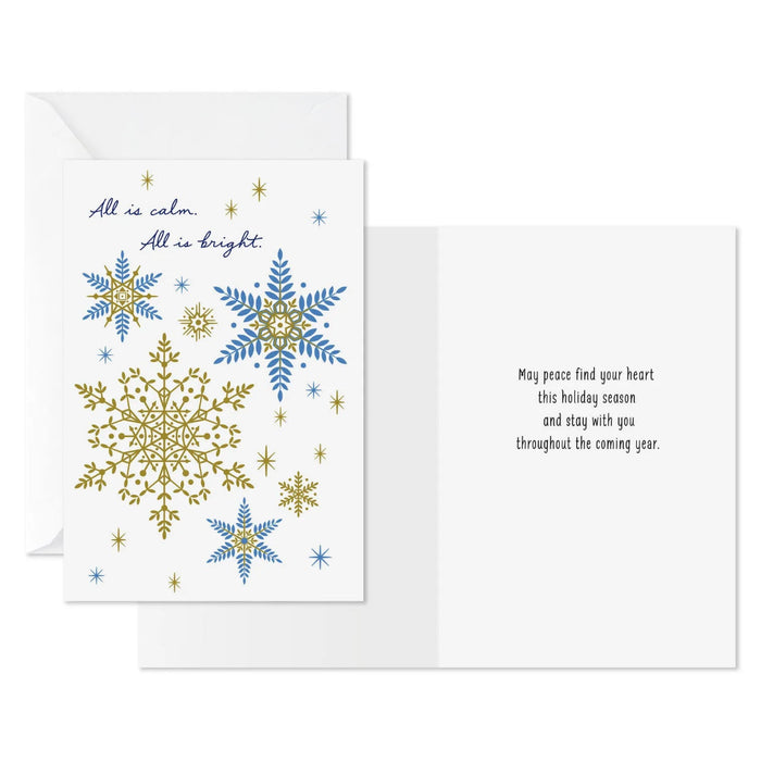 Hallmark May Peace Find Your Heart Christmas Cards Pack of 6